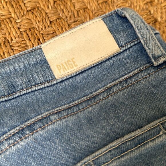 Great Condition Nellie Wide Leg Cropped Jean With Raw Hem By PAIGE - Picture 8 of 9
